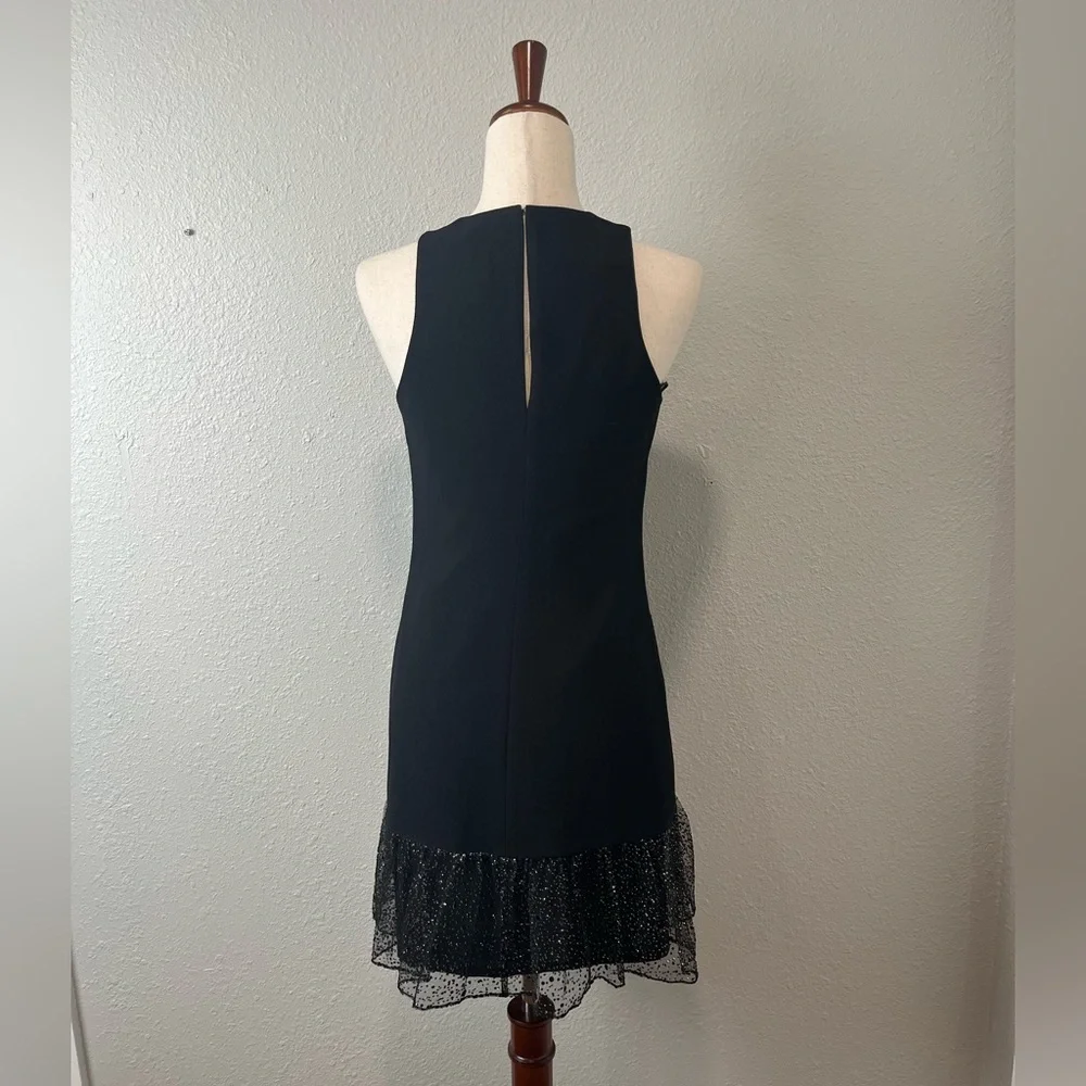 Trina Turk Black Mini Dress With Embellished Hem size 0 - Picture 3 of 5
